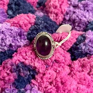 Elegant Sterling Silver and Amethyst Gemstone Ring